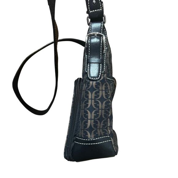 Vintage Black Fossil Monogram Crossbody Purse - Picture 6 of 8